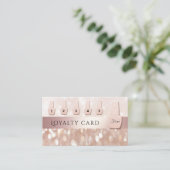 Elegant Gentle roos Gold nagellak Klantenkaartje (Staand voorkant)