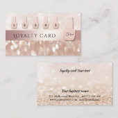 Elegant Gentle roos Gold nagellak Klantenkaartje (Voorkant / Achterkant)