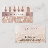 Elegant Gentle roos Gold nagellak Klantenkaartje (Voorkant / Achterkant)