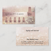 Elegant Gentle roos Gold nagellak Klantenkaartje (Voorkant / Achterkant)