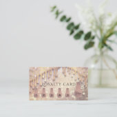 Elegant Gentle roos Gold nagellak Klantenkaartje (Staand voorkant)