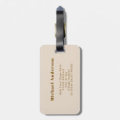 Elegant Gentle Rustic Floral Seamless Pattern Bagagelabel (Achterkant verticaal)