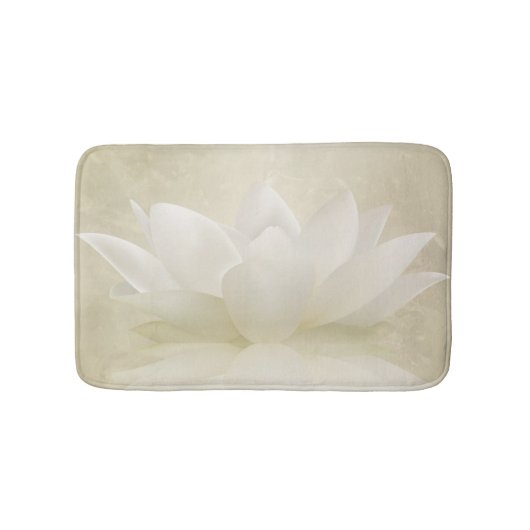 Elegant Gentle White Lotus/Lily flower Badmat (Voorkant)