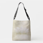 Elegant Gentle White Lotus/Lily flower Crossbody Tas (Achterkant)