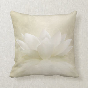 Elegant Gentle White Lotus/Lily flower Kussen