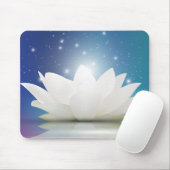 Elegant Gentle White Lotus/Lily flower Muismat (Met muis)