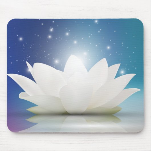 Elegant Gentle White Lotus/Lily flower Muismat (Voorkant)