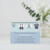 Elegant Gentleman Baby Boy Shower Invitations Kaart (Staand voorkant)