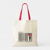 Elegant Gentleman Man die een eenduidige streepjes Tote Bag (Achterkant)