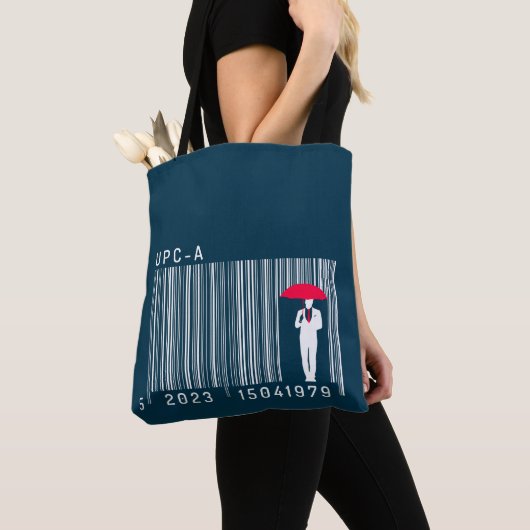 Elegant Gentleman Man die een eenduidige streepjes Tote Bag (Dichtbij)