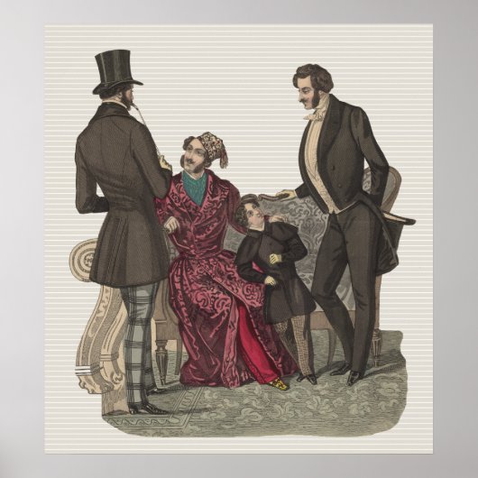 Elegant Gentlemen of the Biedermeier Period Poster (Voorkant)