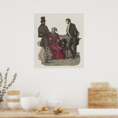 Elegant Gentlemen of the Biedermeier Period Poster (Keuken)