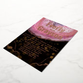 Elegant Geode Pink & Gold WeddingFoil Invitati Folie Uitnodiging (Gedraaid)