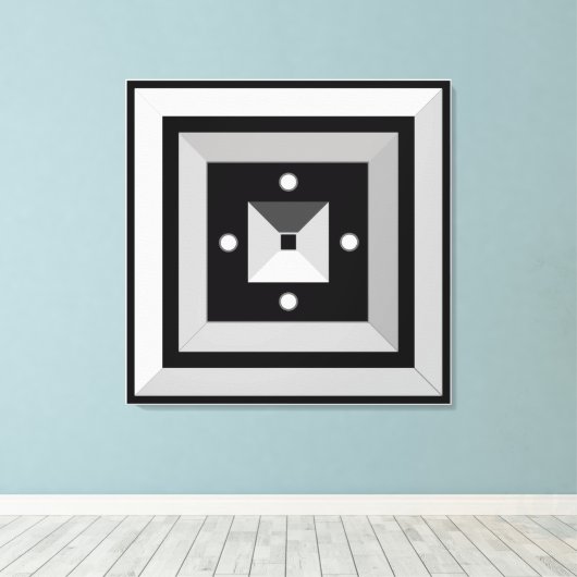 Elegant Geometric Abstract Art Canvas afdrukken (Insitu (Houten vloer))