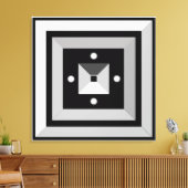 Elegant Geometric Abstract Art Canvas afdrukken (Insitu (Woonkamer))