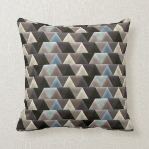 Elegant Geometric Blue Faux Velvet Kussen