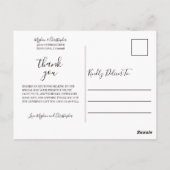 Elegant Geometric Bright Floral Wedding Dank je Briefkaart (Achterkant)