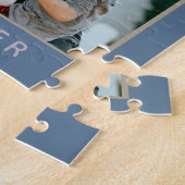 Elegant Geometric Dusty Blue Specialized Photo Legpuzzel (Zijkant)