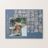 Elegant Geometric Dusty Blue Specialized Photo Legpuzzel (Horizontaal)