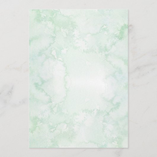 Elegant Geometric Floral Greenery Wedding Menu (Achterkant)