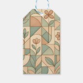 Elegant Geometric Floral Pattern Cadeaulabel (Voorkant)