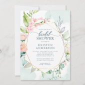 Elegant Geometric Floral Waterverf Vrijgezellenfee Kaart (Voorkant)