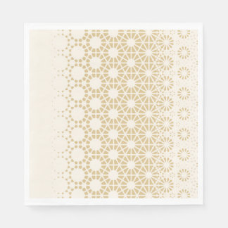 Elegant Geometric Gold Baby Shower Napkins  Servet