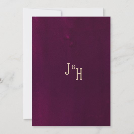 Elegant geometric gold burgundy Save the Date Kaart (Achterkant)