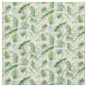 Elegant Geometric Gold Exotic Tropical Greenery Stof (Swatch)