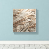 Elegant Geometric Gold Wire Abstract on White Marb Canvas Afdruk (Insitu (Houten vloer))