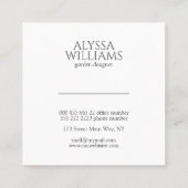 Elegant Geometric Greenery Eucalyptus Vierkante Visitekaartje (Achterkant)