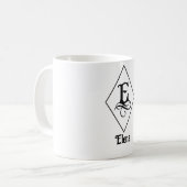 Elegant Geometric Initial Monogram E Koffiemok (Voorkant links)