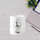 Elegant Geometric Initial Monogram L Koffiemok