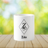 Elegant Geometric Initial Monogram Z Koffiemok