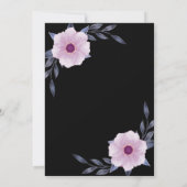 Elegant Geometric lijst paars Rehearsal Dinner Kaart (Achterkant)