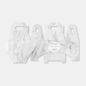 Elegant Geometric Marble Wedding Bedankdoosjes (Uitgevouwen)