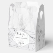 Elegant Geometric Marble Wedding Bedankdoosjes (Geopend)