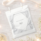 Elegant Geometric Marble Wedding Bedankzakje (Geknipt)