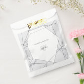 Elegant Geometric Marble Wedding Bedankzakje (Gezegeld)