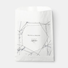 Elegant Geometric Marble Wedding Bedankzakje