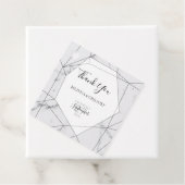 Elegant Geometric Marble Wedding Gift Bedankjes Labels (In situ)