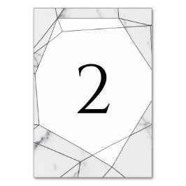Elegant Geometric Marble Wedding Kaart