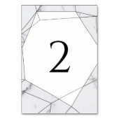 Elegant Geometric Marble Wedding Kaart (Voorkant)