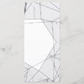 Elegant Geometric Marble Wedding Menu (Achterkant)