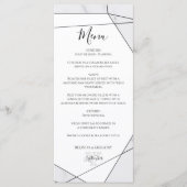 Elegant Geometric Marble Wedding Menu (Voorkant)