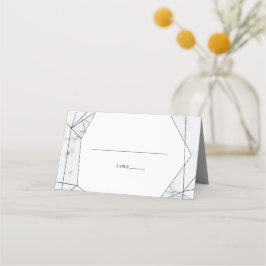 Elegant Geometric Marble Wedding Place Card Plaatskaartje