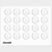 Elegant Geometric Marble Wedding Ronde Sticker (Vel)