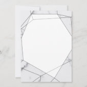 Elegant Geometric Marble Wedding Save The Date (Achterkant)