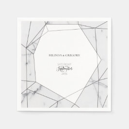 Elegant Geometric Marble Wedding Servet
