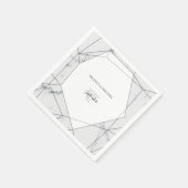 Elegant Geometric Marble Wedding Servet (Hoek)